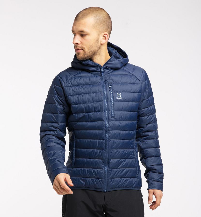Haglöfs Mens Spire Mimic Down Jacket Dark Blue New Zealand 02157YZPW